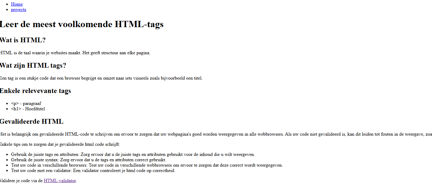 HTML website Labo 1