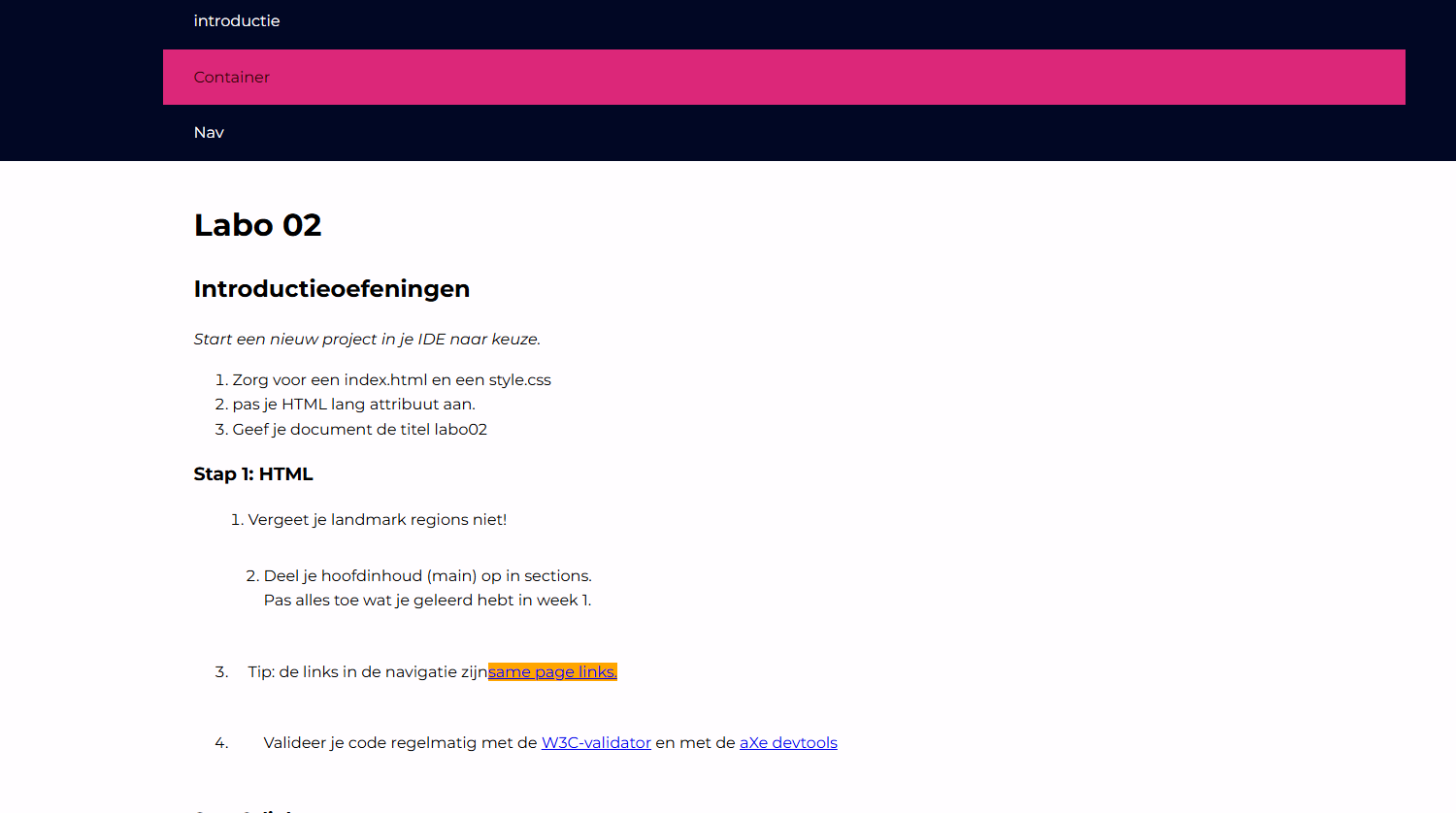 website labo02 link